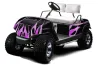 Yamaha G-Series Golf Cart Graphic Kit - 1995-2006 Tribal Flames Pink