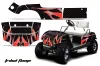 Yamaha G-Series Golf Cart Graphic Kit - 1995-2006 Tribal Flames Red