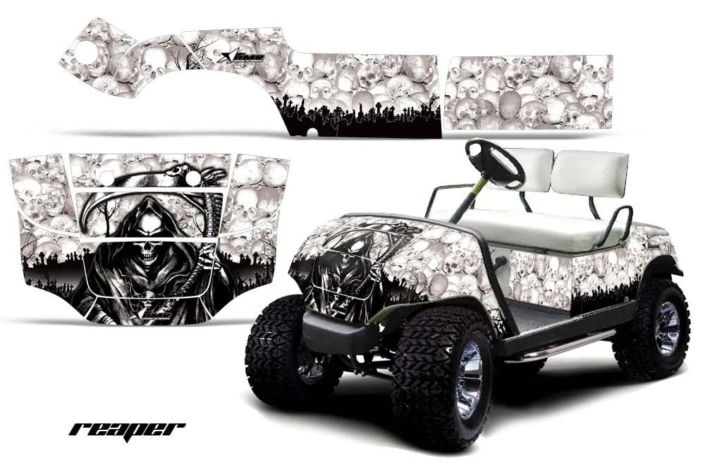 Yamaha G-Series Golf Cart Graphic Kit - 1995-2006 Reaper White