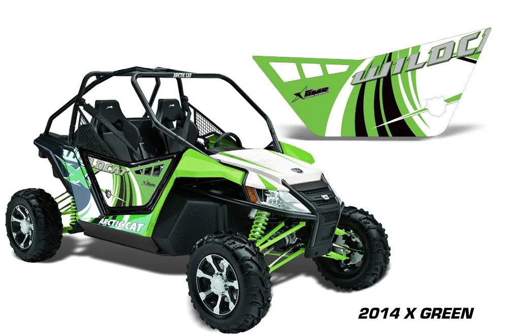 Arctic Cat Wildcat 1000 2 Door Graphic Kit - 2014 X Green