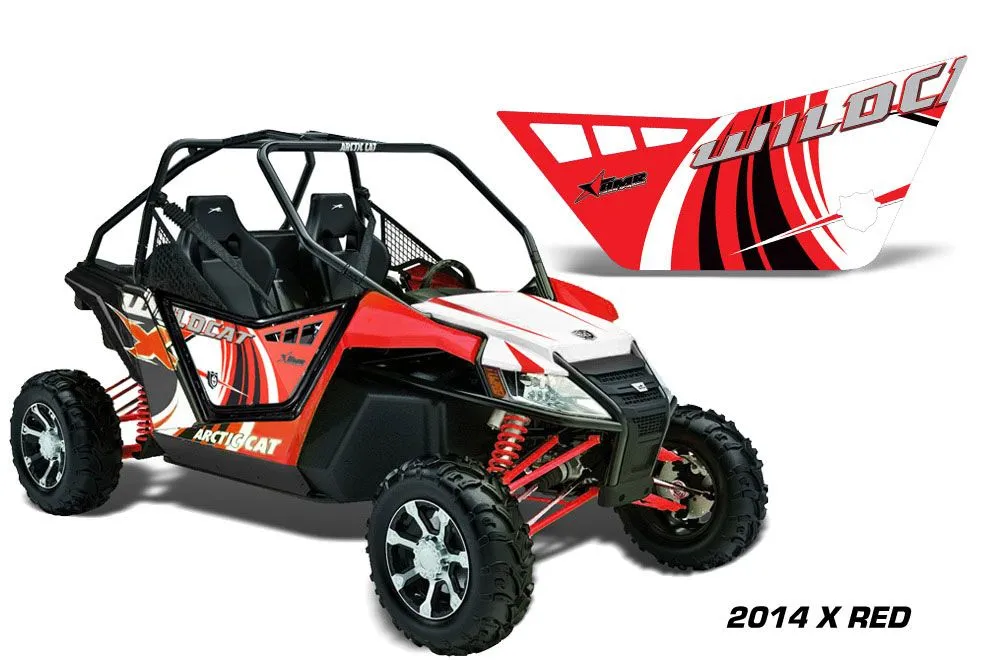 Arctic Cat Wildcat 1000 2 Door Graphic Kit - 2014 X Red