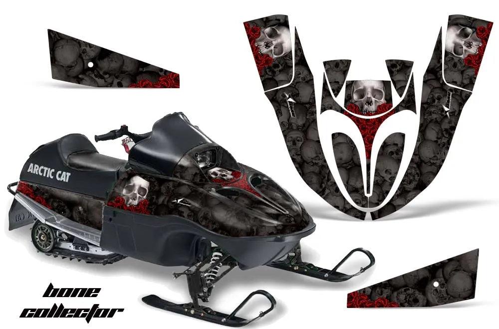 Arctic Cat 120 Sno Pro Youth Sled Graphic Kit - All Years Bone Collector Black