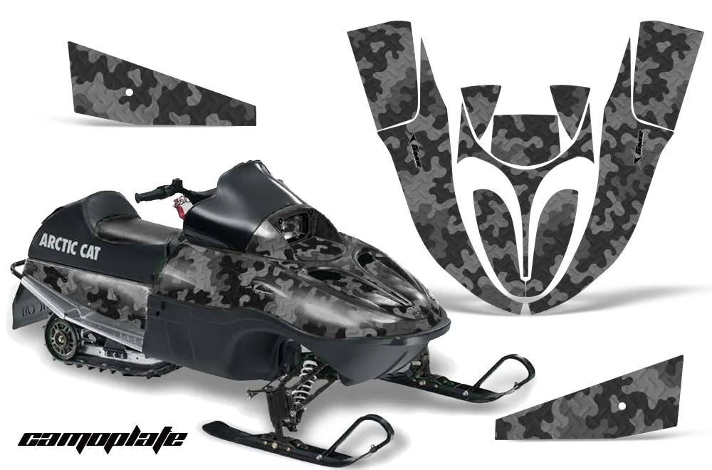 Arctic Cat 120 Sno Pro Youth Sled Graphic Kit - All Years Camoplate Black