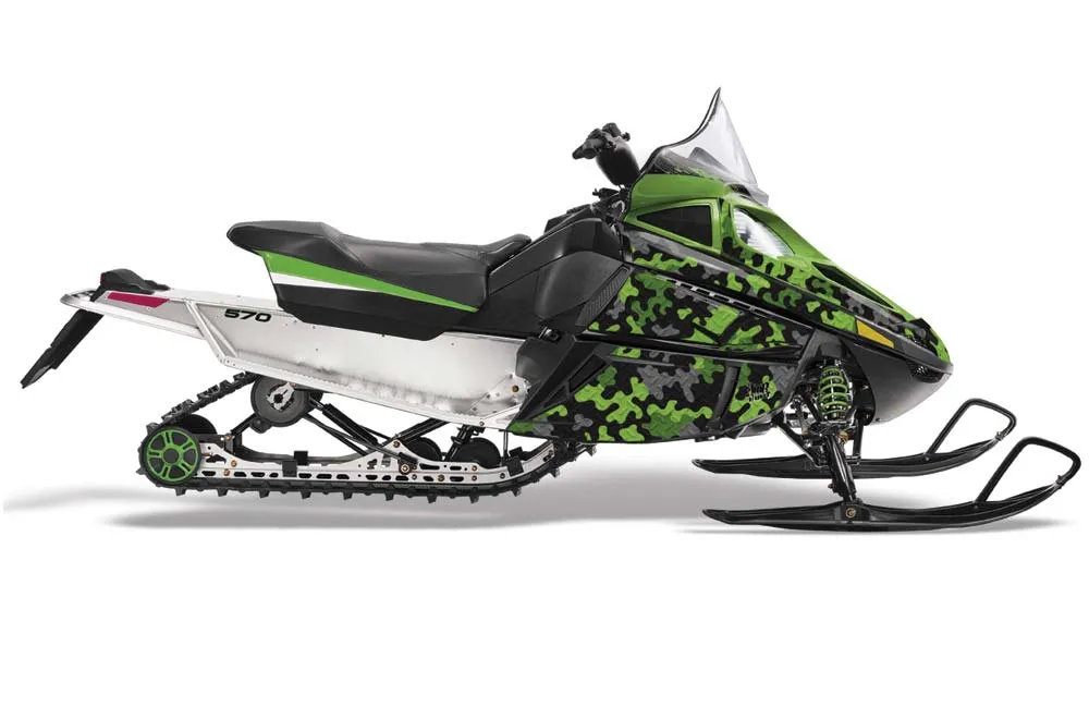 Arctic Cat F Z1 Series Sled Graphic Kit - All Years Camoplate Green