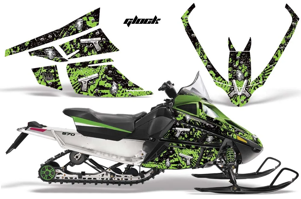 Arctic Cat F Z1 Series Sled Graphic Kit - All Years Glock Green