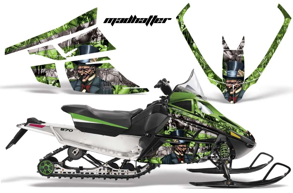 Arctic Cat F Z1 Series Sled Graphic Kit - All Years Mad Hatter Green
