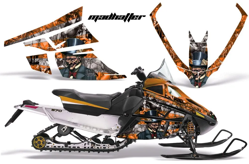 Arctic Cat F Z1 Series Sled Graphic Kit - All Years Mad Hatter Orange