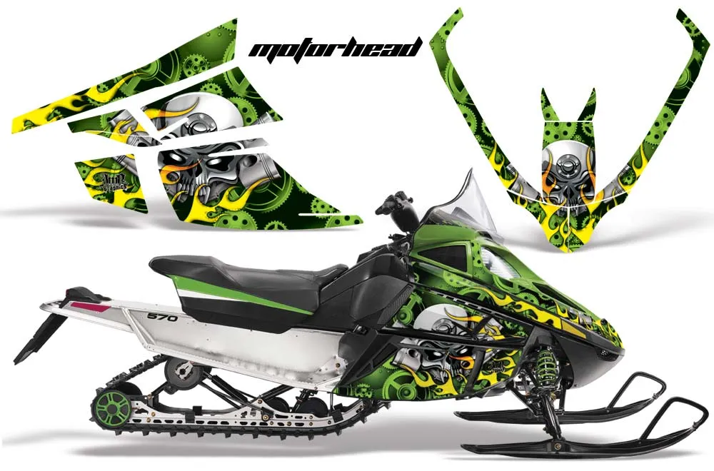 Arctic Cat F Z1 Series Sled Graphic Kit - All Years Motorhead Green