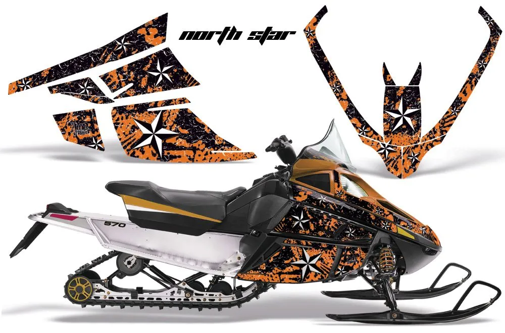 Arctic Cat F Z1 Series Sled Graphic Kit - All Years North Star Orange