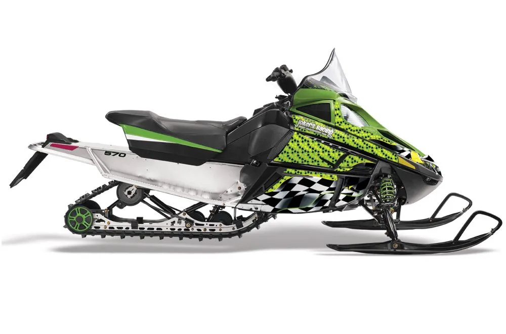 Arctic Cat F Z1 Series Sled Graphic Kit - All Years Playing Cards Green