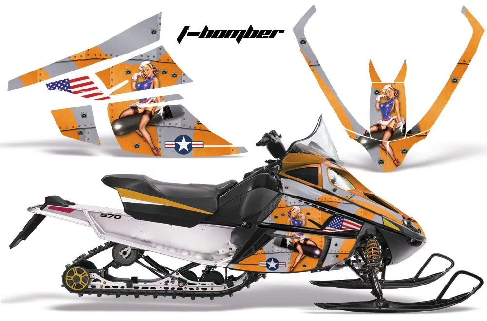 Arctic Cat F Z1 Series Sled Graphic Kit - All Years T Bomber Orange
