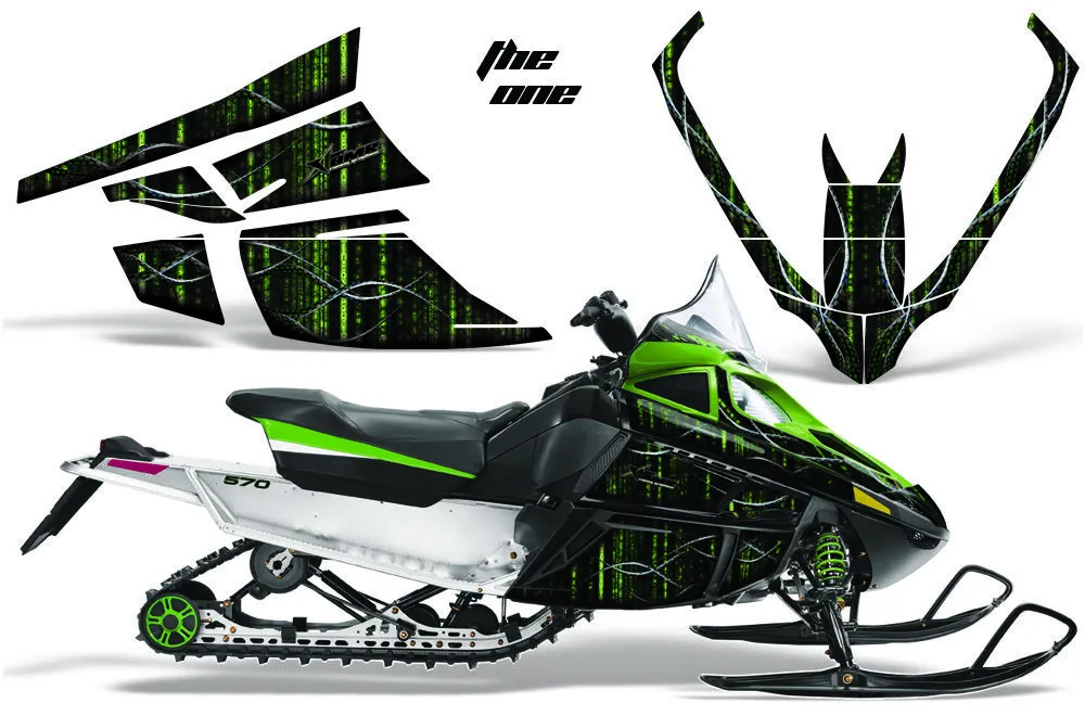 Arctic Cat F Z1 Series Sled Graphic Kit - All Years The One Green