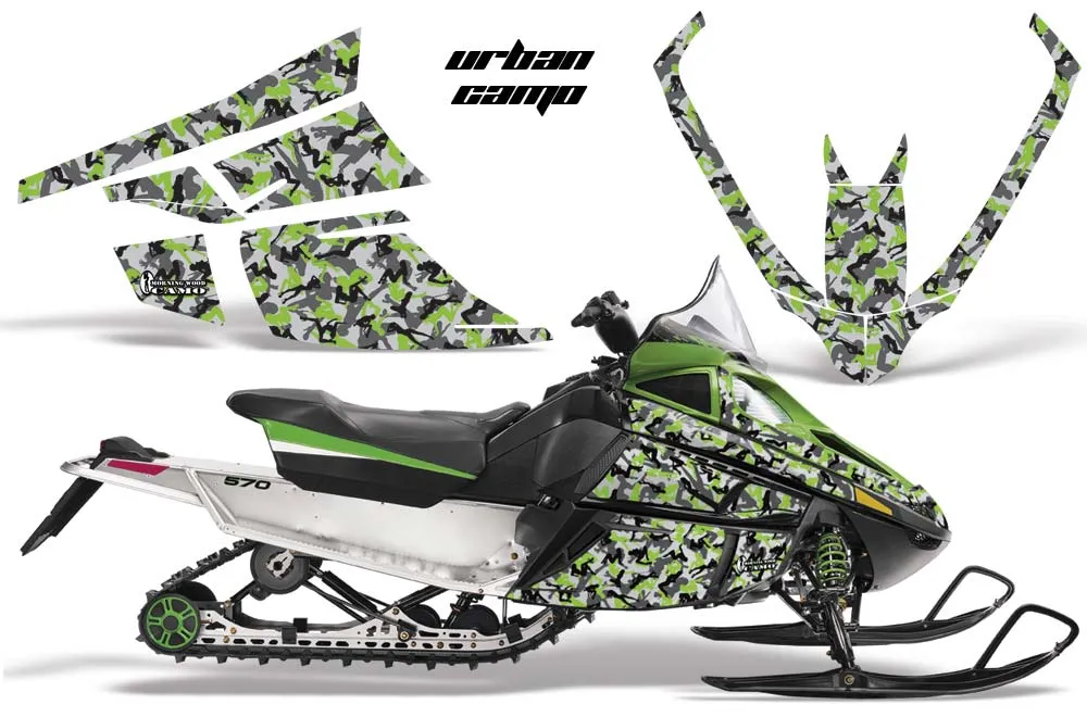 Arctic Cat F Z1 Series Sled Graphic Kit - All Years Urban Camo Green