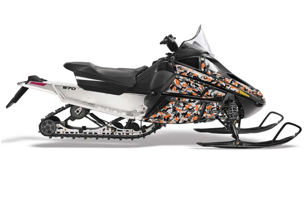 Arctic Cat F Z1 Series Sled Graphic Kit - All Years Urban Camo Orange