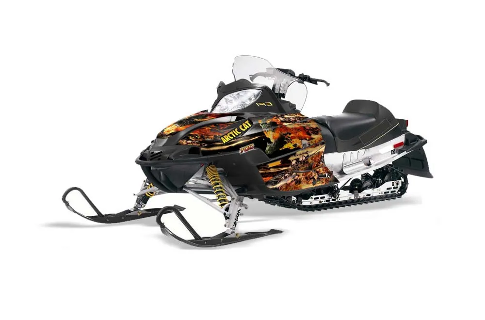 Arctic Cat Firecat F5 / F6 / F7 Sled Graphic Kit - 2003-2006 Firestorm Black