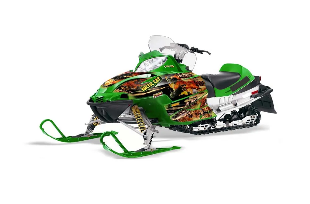 Arctic Cat Firecat F5 / F6 / F7 Sled Graphic Kit - 2003-2006 Firestorm Green