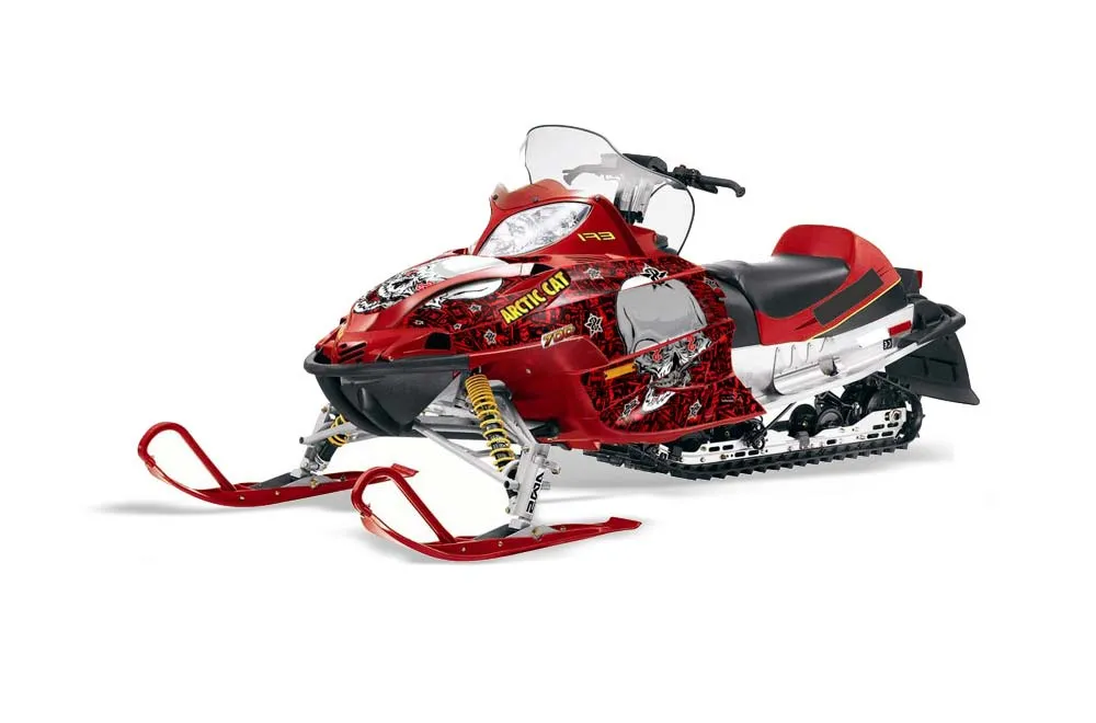 Arctic Cat Firecat F5 / F6 / F7 Sled Graphic Kit - 2003-2006 Showoff Red