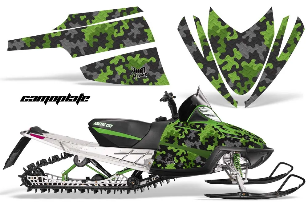 Arctic Cat M Series / Crossfire Sled Graphic Kit - All Years Camoplate Green