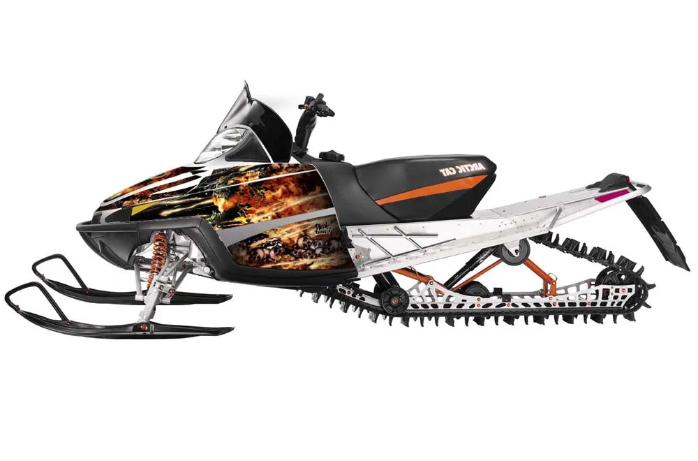Arctic Cat M Series / Crossfire Sled Graphic Kit - All Years Firestorm Black