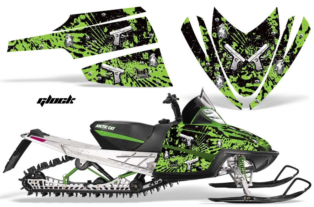 Arctic Cat M Series / Crossfire Sled Graphic Kit - All Years Glock Green