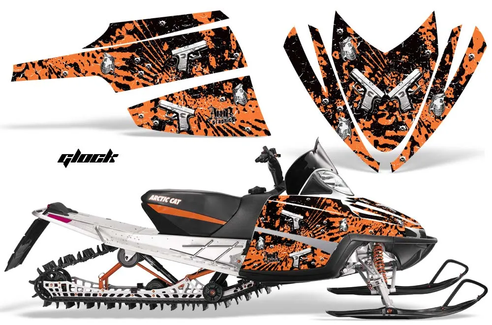 Arctic Cat M Series / Crossfire Sled Graphic Kit - All Years Glock Orange
