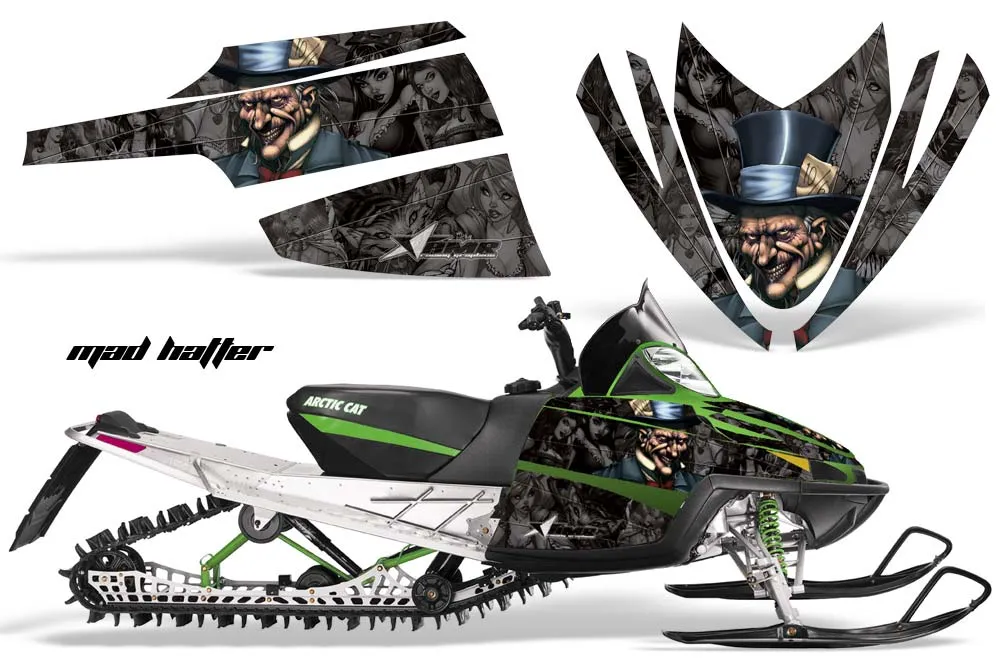 Arctic Cat M Series / Crossfire Sled Graphic Kit - All Years Mad Hatter Black