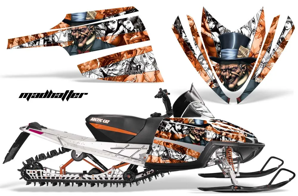Arctic Cat M Series / Crossfire Sled Graphic Kit - All Years Mad Hatter Orange