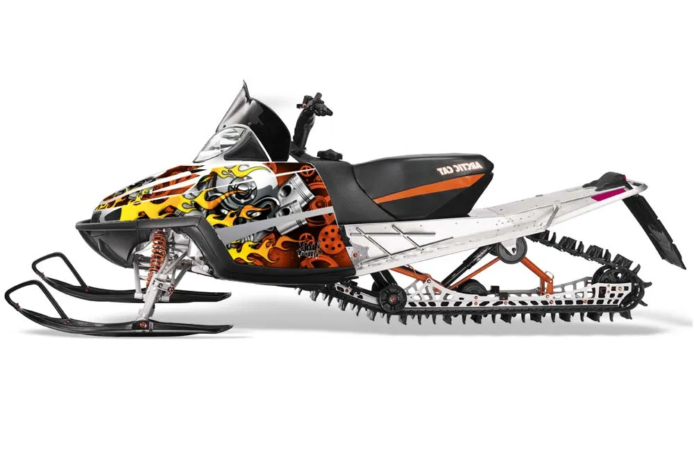 Arctic Cat M Series / Crossfire Sled Graphic Kit - All Years Motorhead Orange