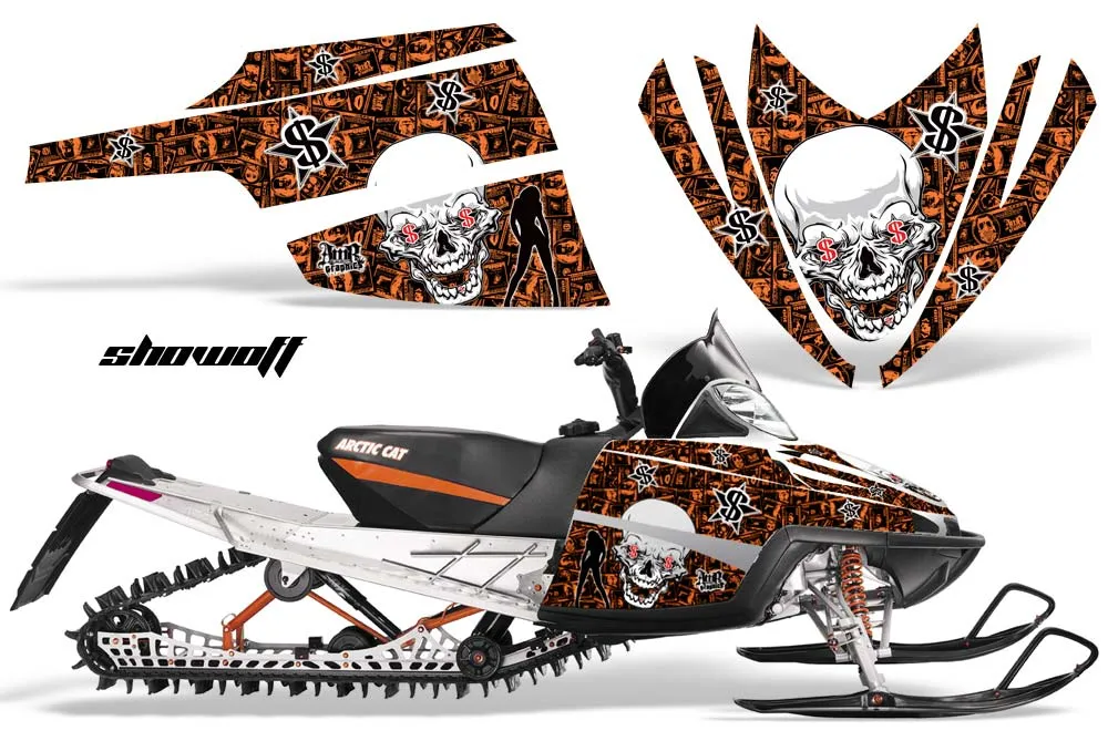 Arctic Cat M Series / Crossfire Sled Graphic Kit - All Years Showoff Orange