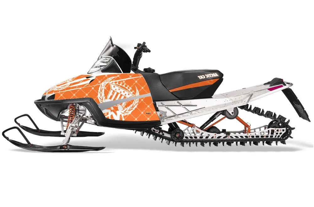 Arctic Cat M Series / Crossfire Sled Graphic Kit - All Years Silver Star - Reloaded Orange