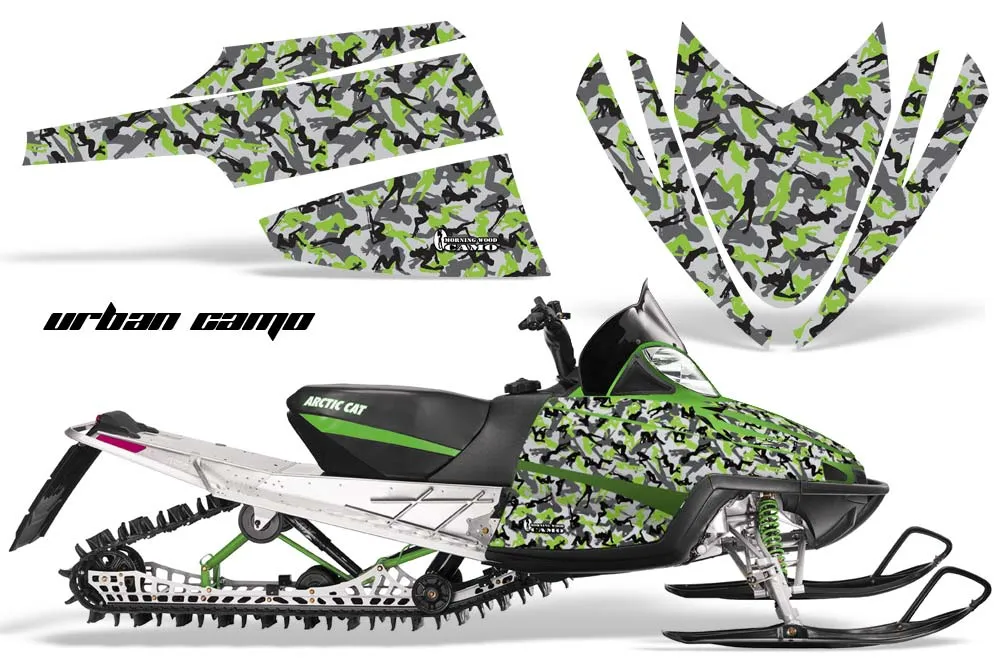 Arctic Cat M Series / Crossfire Sled Graphic Kit - All Years Urban Camo Green