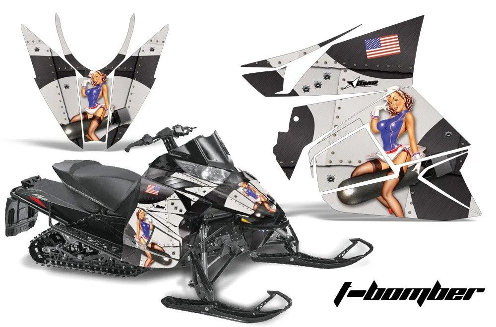 Arctic Cat ProCross Sno Pro Sled Graphic Kit - 2012-2016 T Bomber Black