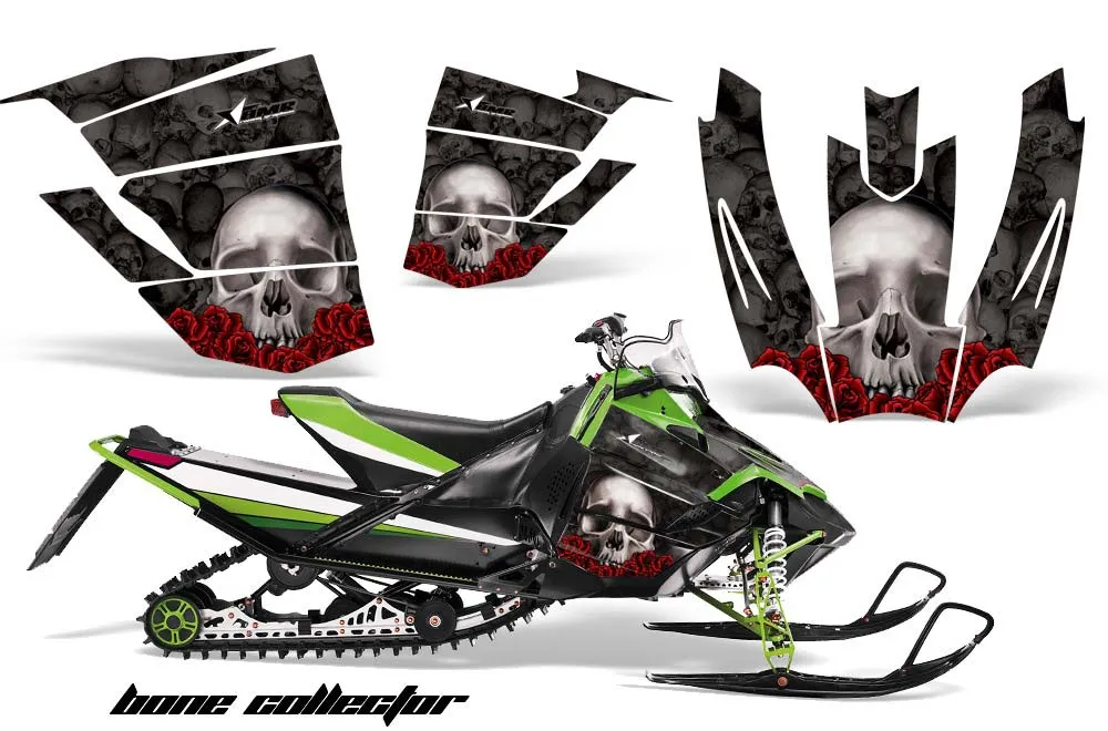 Arctic Cat Sno Pro Race 500 / 600 Sled Graphic Kit - 2008-2011 Bone Collector Black