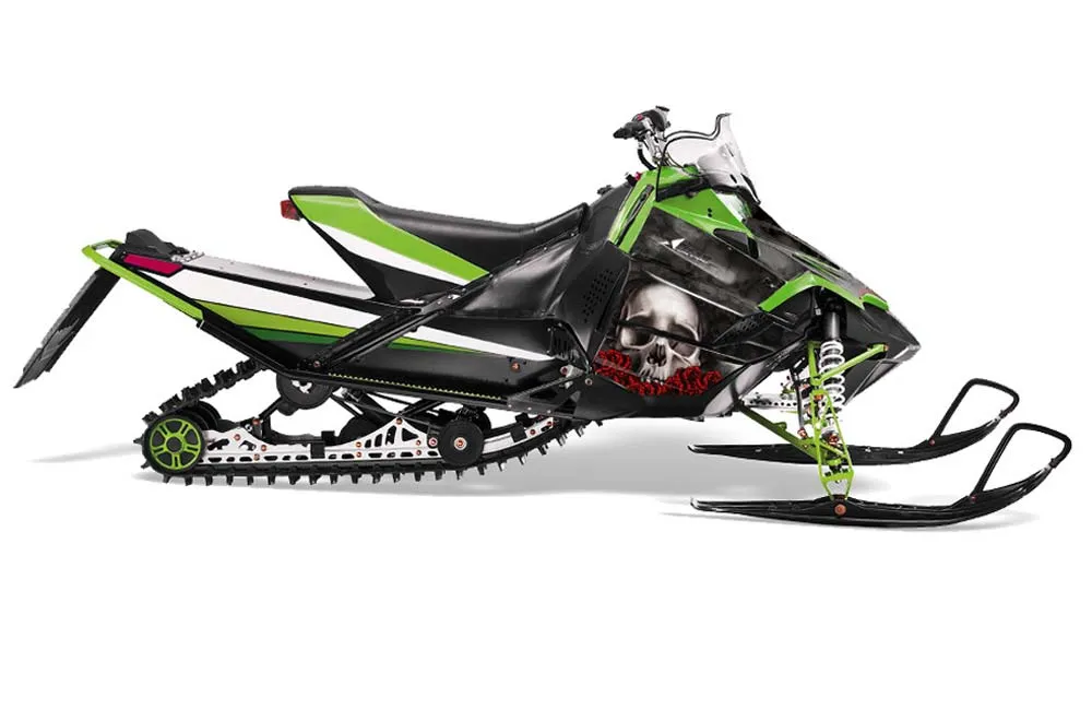 Arctic Cat Sno Pro Race 500 / 600 Sled Graphic Kit - 2008-2011 Bone Collector Black