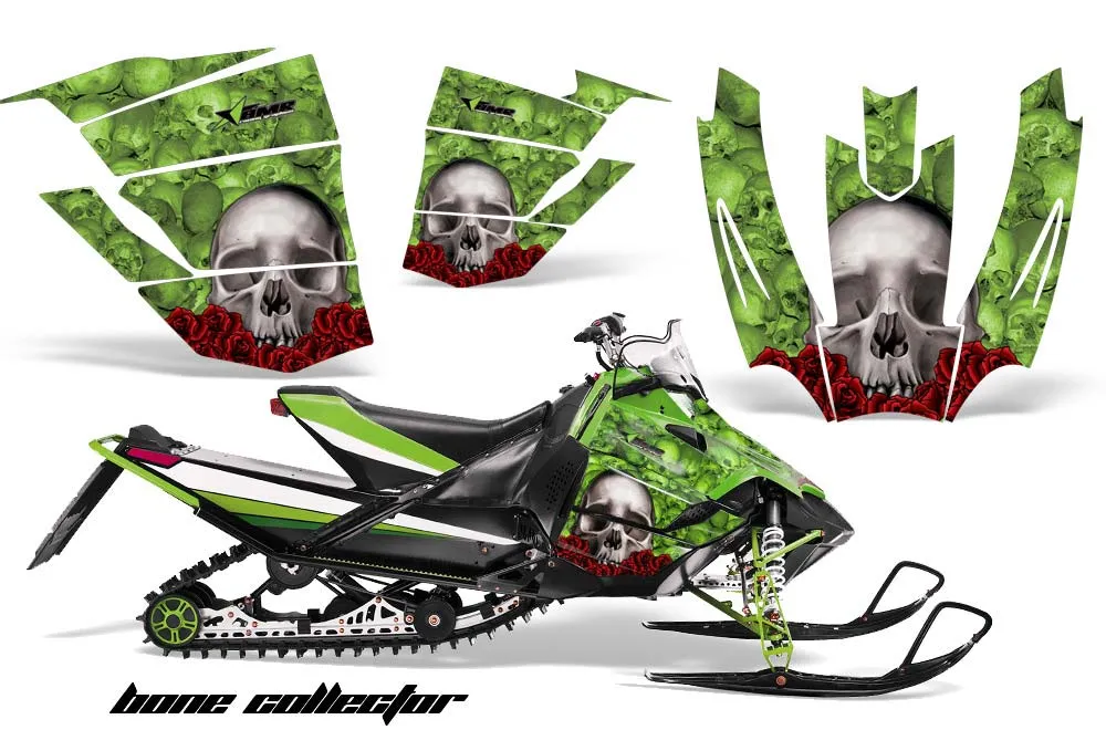 Arctic Cat Sno Pro Race 500 / 600 Sled Graphic Kit - 2008-2011 Bone Collector Green