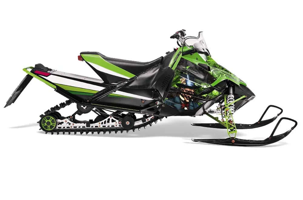 Arctic Cat Sno Pro Race 500 / 600 Sled Graphic Kit - 2008-2011 Mad Hatter Green