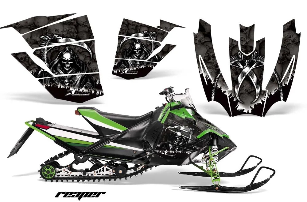 Arctic Cat Sno Pro Race 500 / 600 Sled Graphic Kit - 2008-2011 Reaper Black