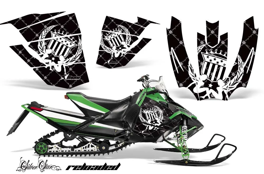Arctic Cat Sno Pro Race 500 / 600 Sled Graphic Kit - 2008-2011 Silver Star - Reloaded White