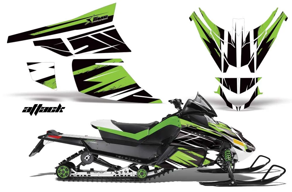 Arctic Cat Z1 Turbo Sled Graphic Kit - 2006-2012 Attack Green
