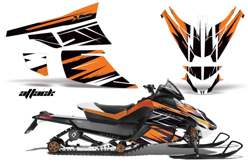 Arctic Cat Z1 Turbo Sled Graphic Kit - 2006-2012 Attack Orange
