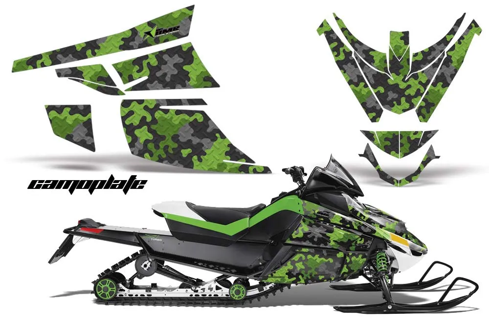 Arctic Cat Z1 Turbo Sled Graphic Kit - 2006-2012 Camoplate Green