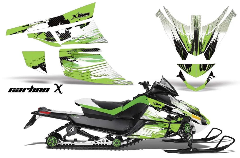 Arctic Cat Z1 Turbo Sled Graphic Kit - 2006-2012 Carbon X Green
