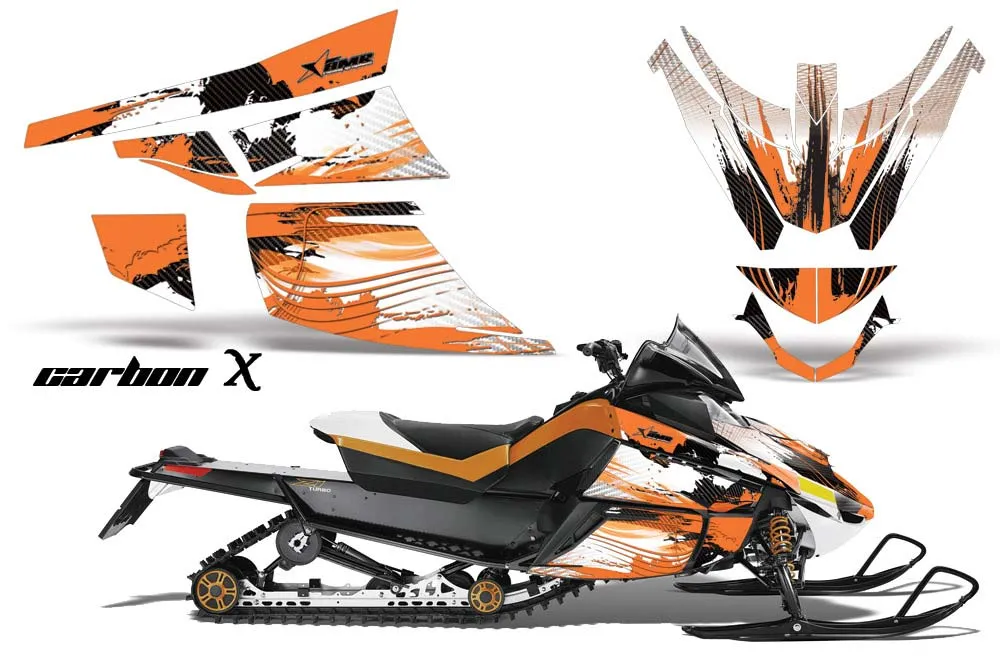 Arctic Cat Z1 Turbo Sled Graphic Kit - 2006-2012 Carbon X Orange