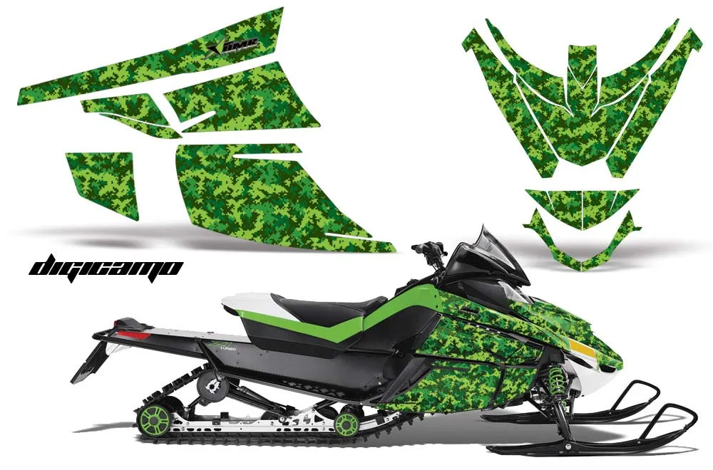 Arctic Cat Z1 Turbo Sled Graphic Kit - 2006-2012 DigiCamo Green
