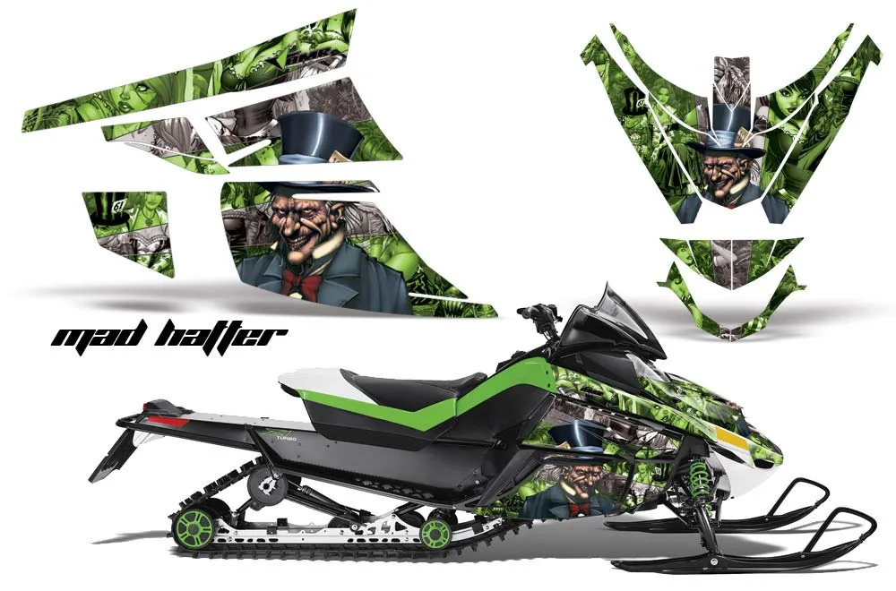 Arctic Cat Z1 Turbo Sled Graphic Kit - 2006-2012 Mad Hatter Green