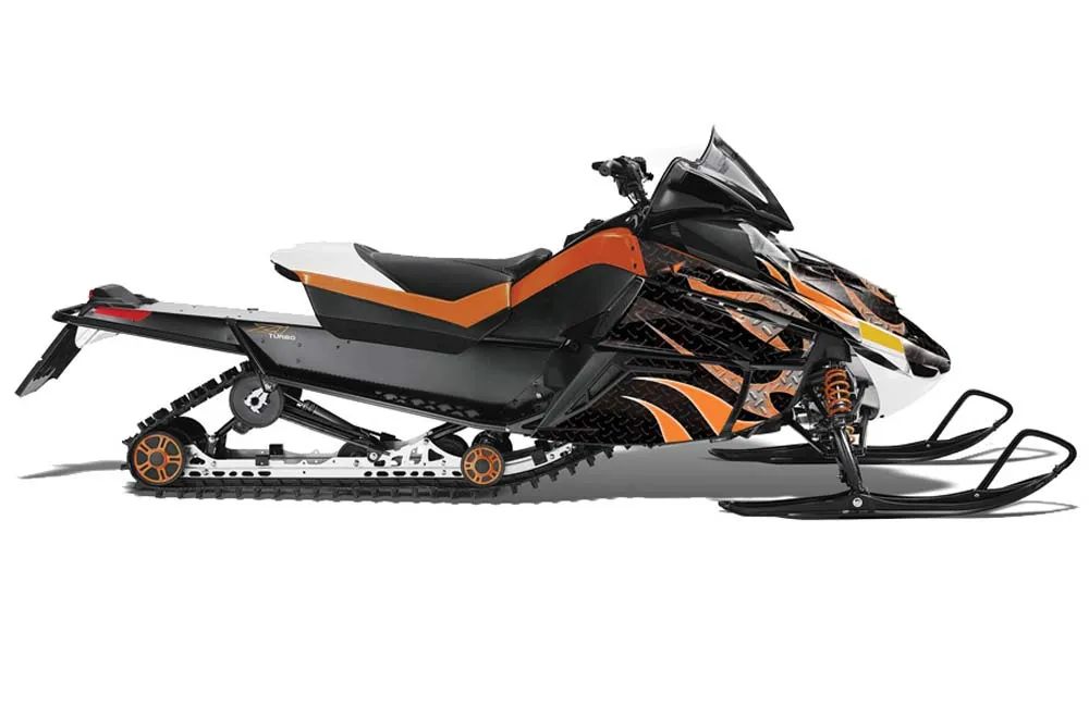 Arctic Cat Z1 Turbo Sled Graphic Kit - 2006-2012 Tribal Flames Orange