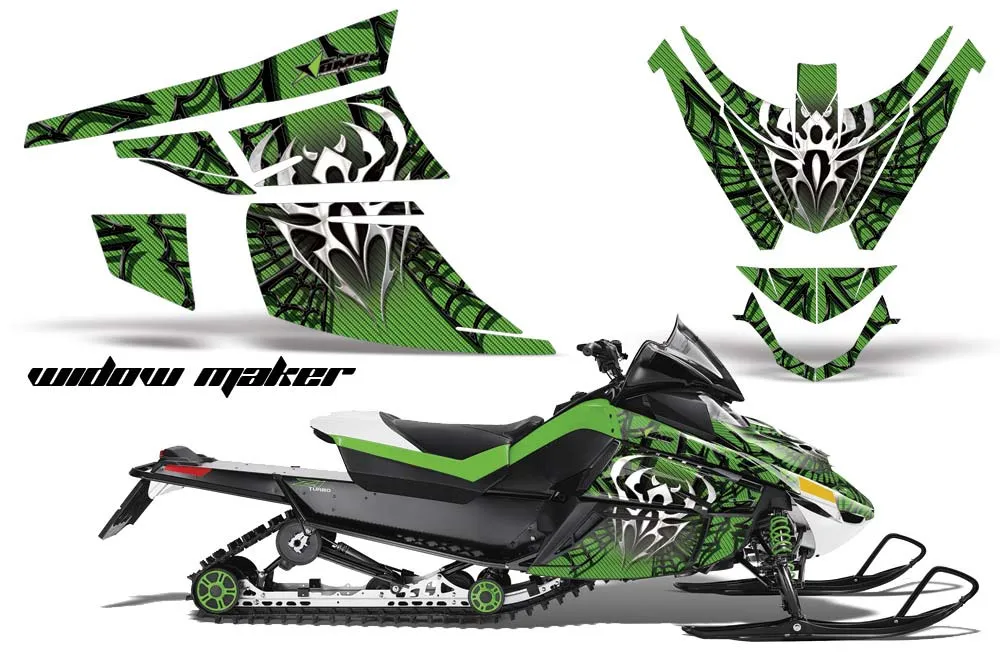 Arctic Cat Z1 Turbo Sled Graphic Kit - 2006-2012 Widow Maker Green