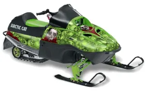 Arctic Cat 120 Sno Pro Youth Sled Graphic Kit - All Years Bone Collector Green