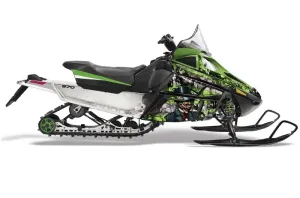 Arctic Cat F Z1 Series Sled Graphic Kit - All Years Mad Hatter Green