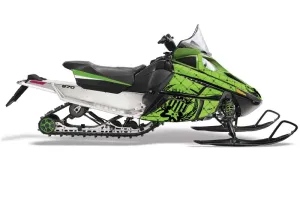 Arctic Cat F Z1 Series Sled Graphic Kit - All Years Silver Star - Reloaded Green